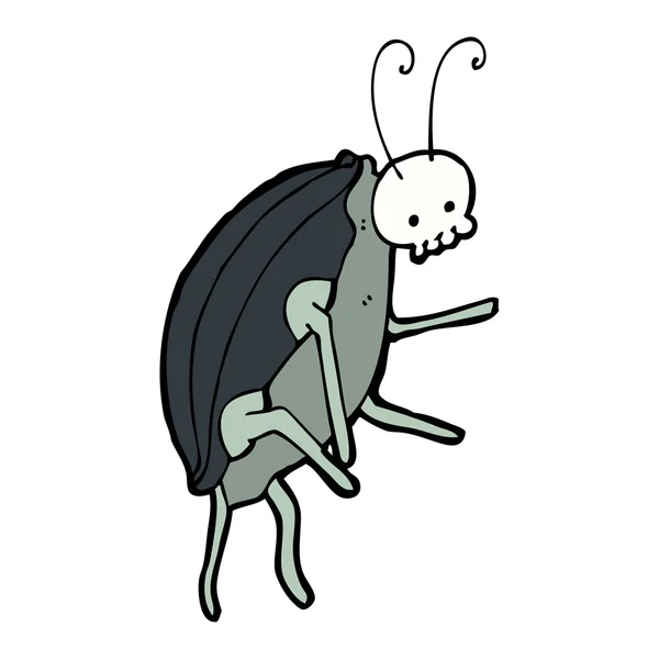 漫画不気味なカブトムシ — ストックベクタ