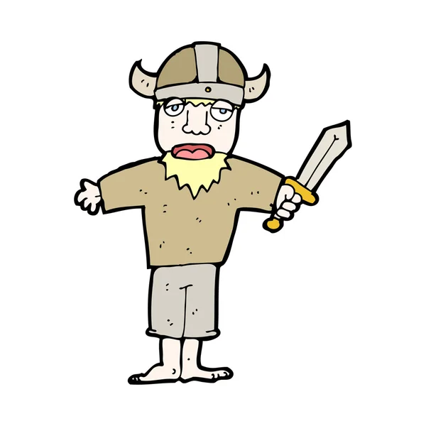 Cartoon middeleeuwse warrior — Stockvector