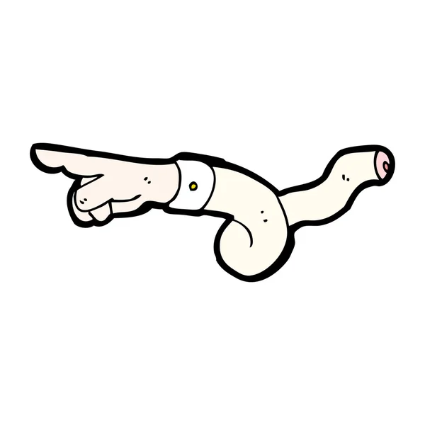 Aanwijsapparaat arm cartoon — Stockvector