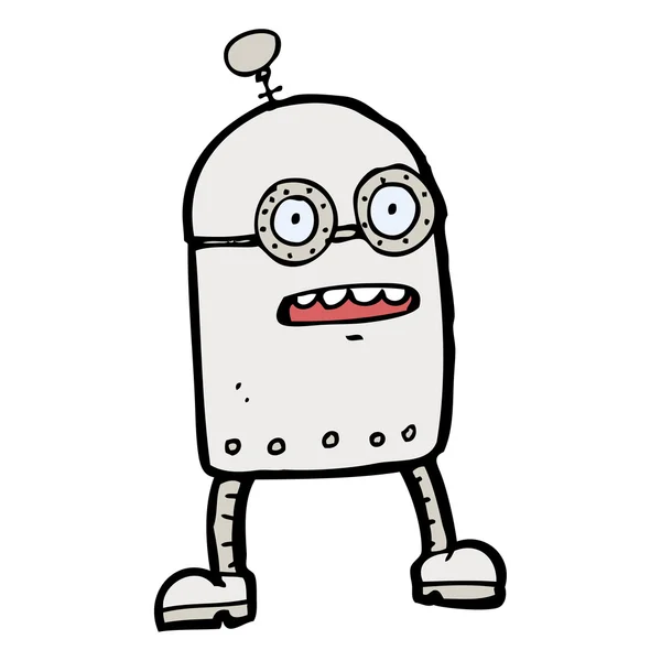 Pequeño robot de dibujos animados — Vector de stock