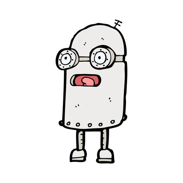 Pequeño robot de dibujos animados — Vector de stock