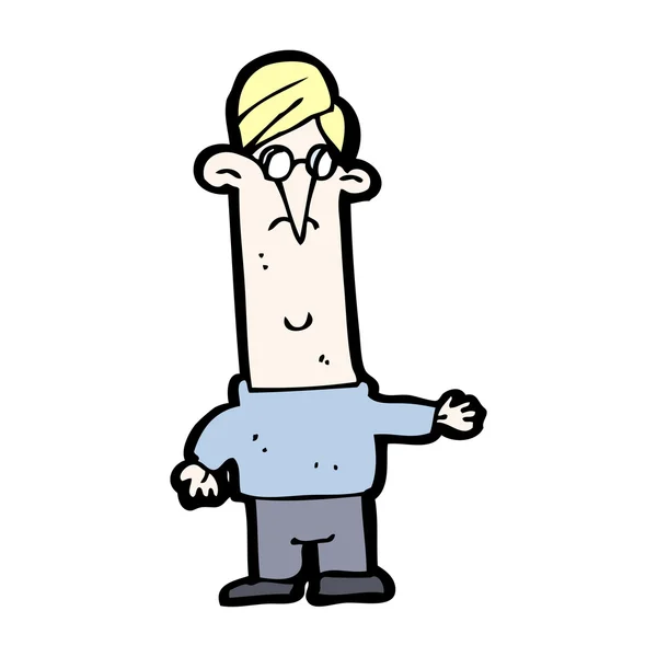 Personagem de desenhos animados de um homem — Vetor de Stock