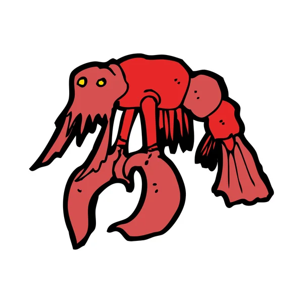 Homard de bande dessinée — Image vectorielle