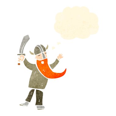 Viking kılıç ile çizgi film.