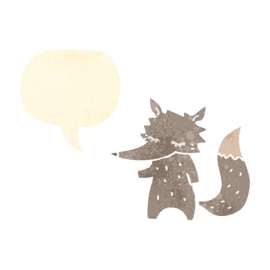 sevimli küçük kurt çizgi