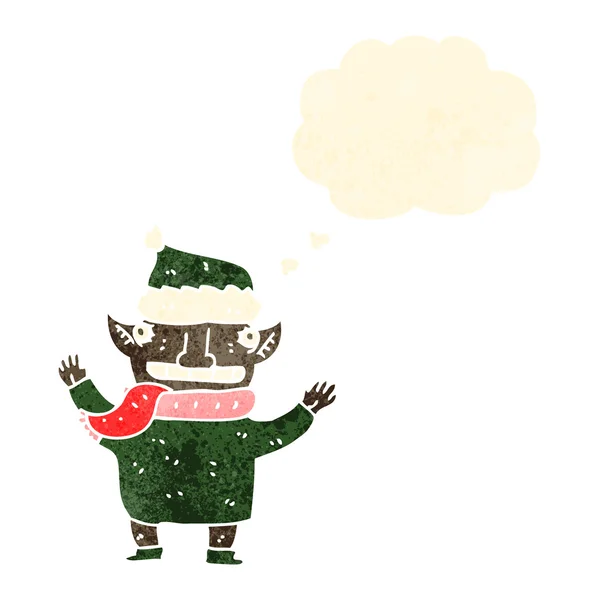 Cartoon elfo di Natale — Vettoriale Stock