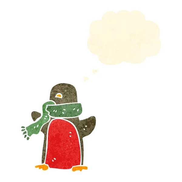Γελοιογραφία Χριστούγεννα πιγκουίνος — Διανυσματικό Αρχείο