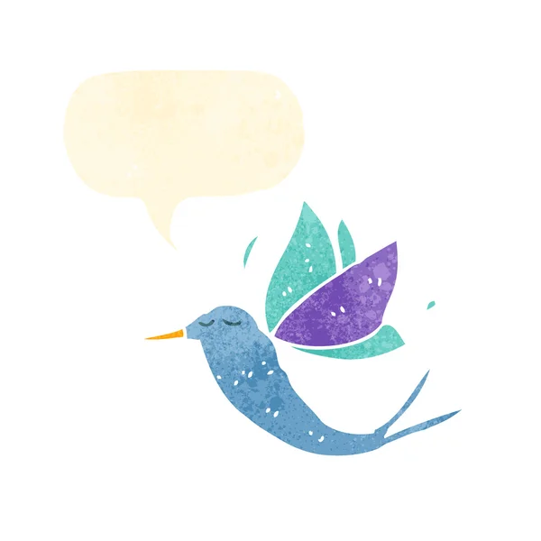 Colibrí de dibujos animados — Vector de stock