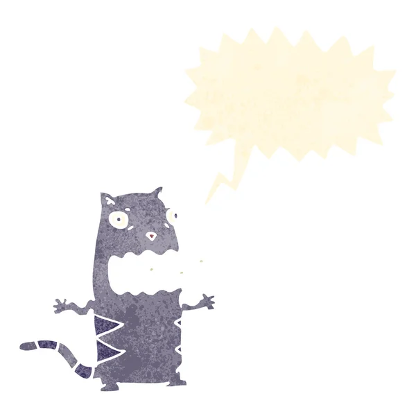 Desenho animado arrotar gato — Vetor de Stock