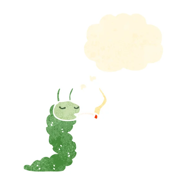 Cartoon Rookvrije caterpillar — Stockvector