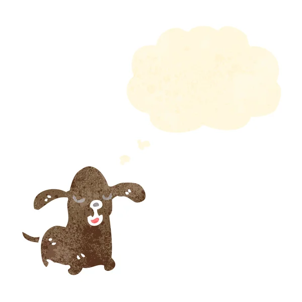 Anjing kecil dengan gelembung bicara - Stok Vektor