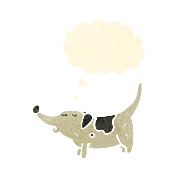 Desenho animado pequeno cão gordo — Vetor de Stock