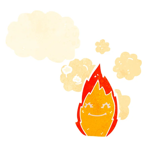 Orange flame cartoon character — Stock Vector