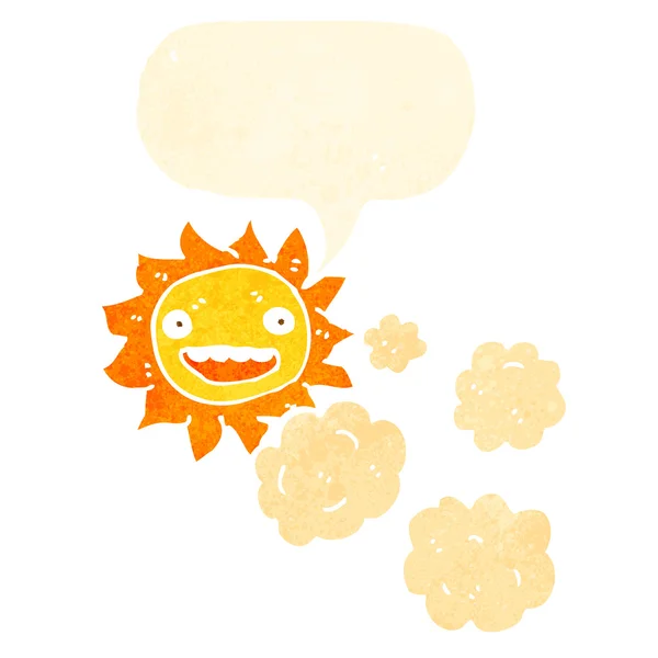 Cartoon talking sun — Stock Vector