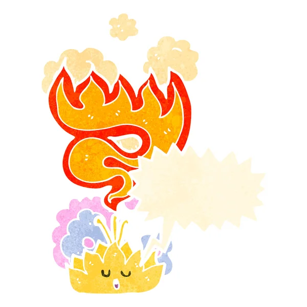Dessin animé magique lotus fleur personnage de dessin animé — Image vectorielle