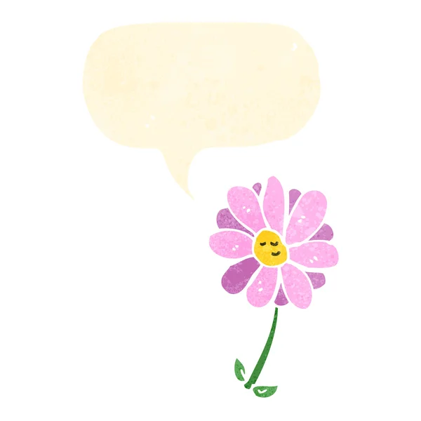 Sprechende Blume Karikatur — Stockvektor