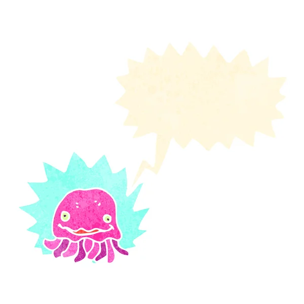 Desenhos animados engraçados de medusas — Vetor de Stock