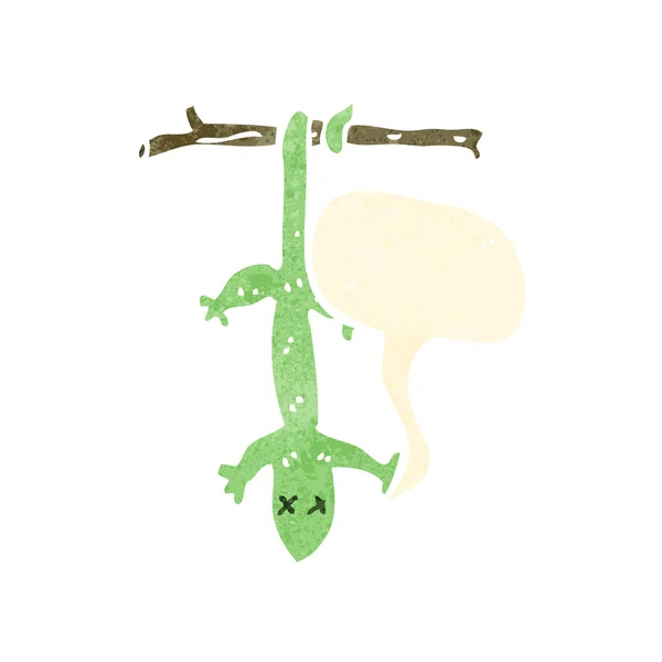 Mrtvý ještěrka na hůl kreslený — Stockový vektor