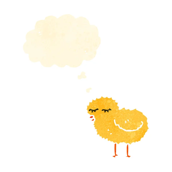 Chick with thought bubble — Stock Vector
