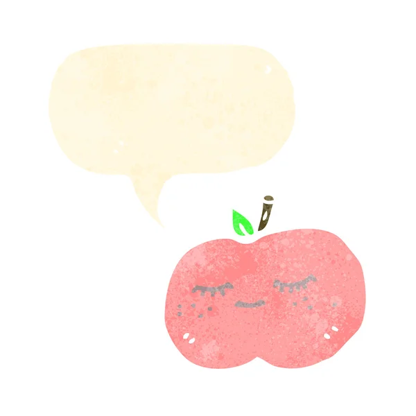 Lindo dibujo animado manzana — Archivo Imágenes Vectoriales