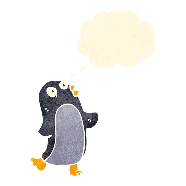Dans eden penguen karikatür — Stok Vektör
