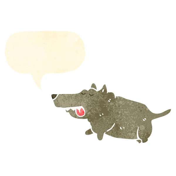 Gros petit chien dessin animé — Image vectorielle