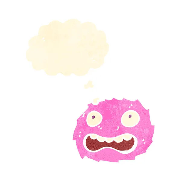 Cartoon pink fur ball creature — Stock Vector