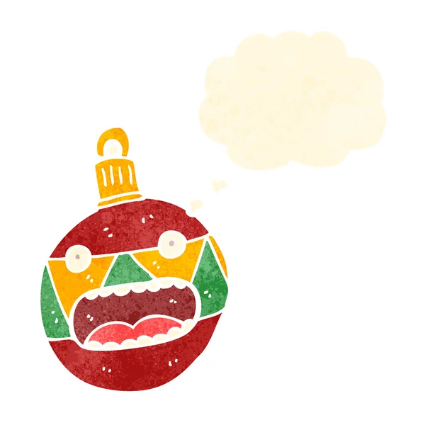 Christmas bauble cartoon character — Stock Vector