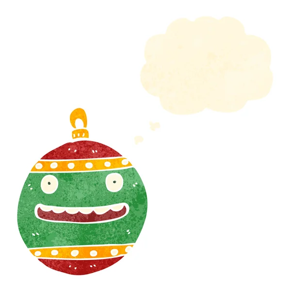 Natale bauble personaggio dei cartoni animati — Vettoriale Stock