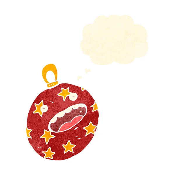 Natal bauble personagem dos desenhos animados — Vetor de Stock