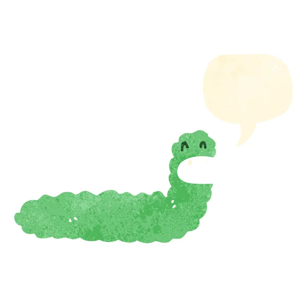 Cartoon caterpillar talking — Stock Vector