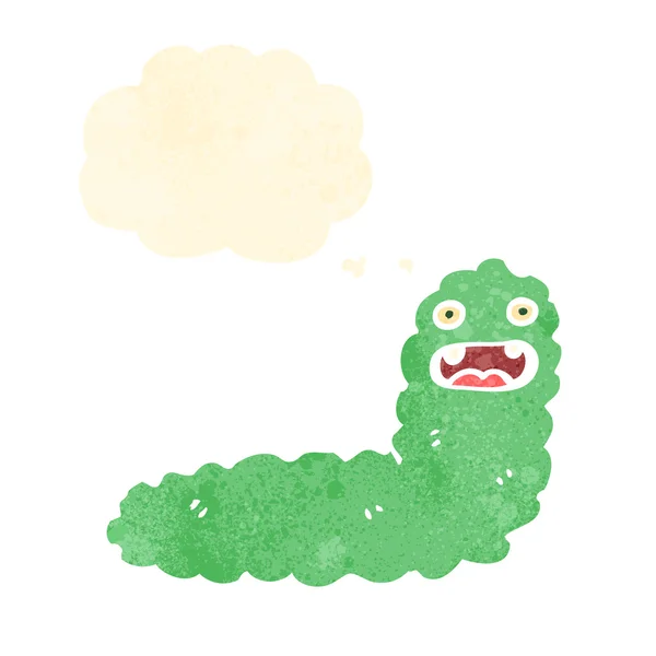 Boldog rajzfilm caterpillar beszéd buborék — Stock Vector