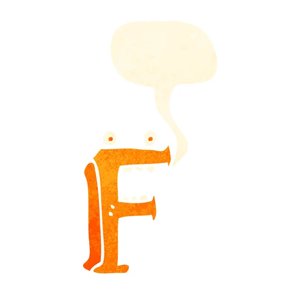 Γελοιογραφία γράμμα f — Διανυσματικό Αρχείο