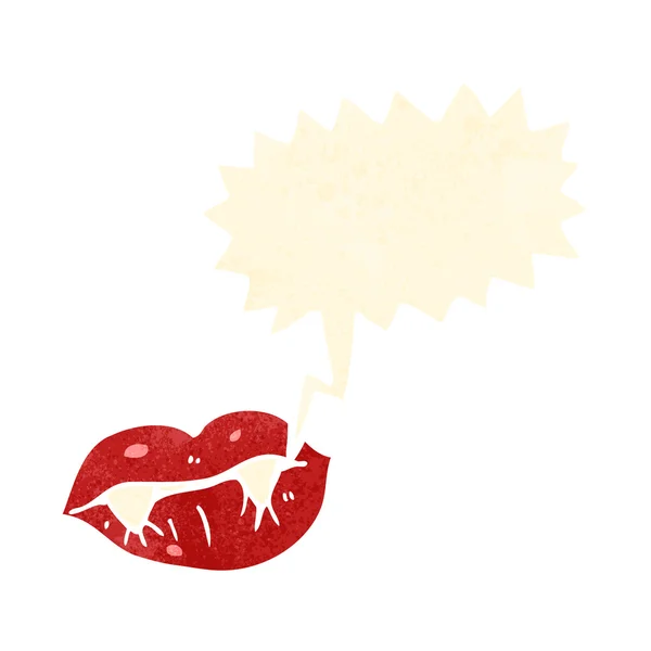 Sexy vampire lèvres dessin animé — Image vectorielle