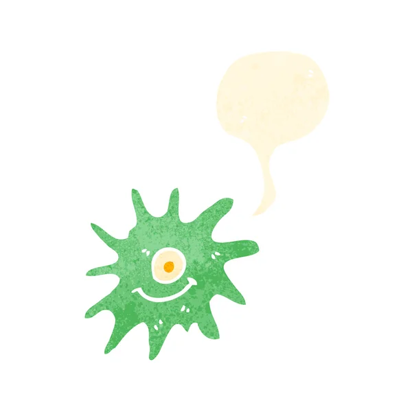 顕微鏡細菌漫画 — ストックベクタ