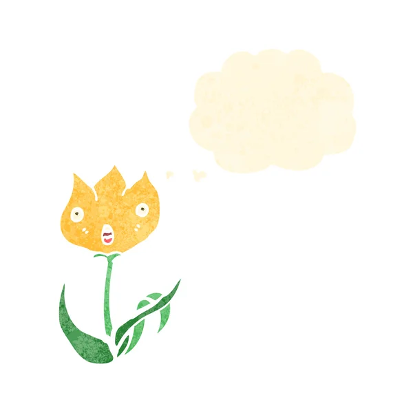 Kwiat kreskówki z bańki mowy — Wektor stockowy
