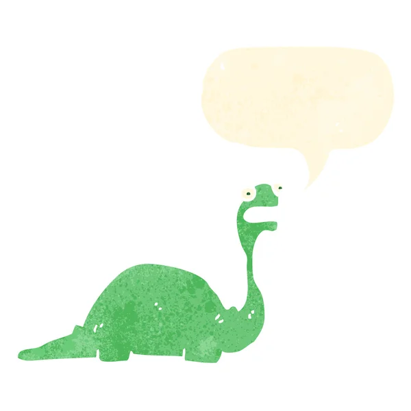 Tecknad dinosaurie med tankebubbla — Stock vektor