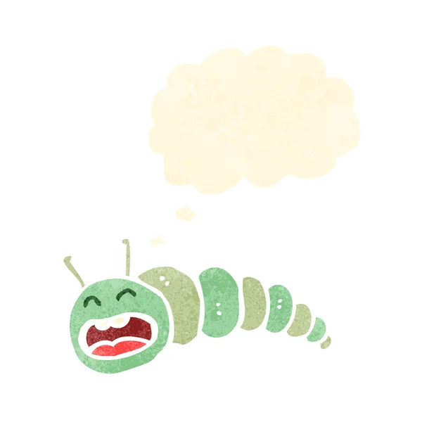 Caterpillar met gedachte bubble — Stockvector