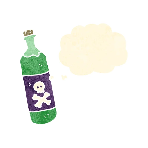 Bottiglia veleno cartone animato — Vettoriale Stock