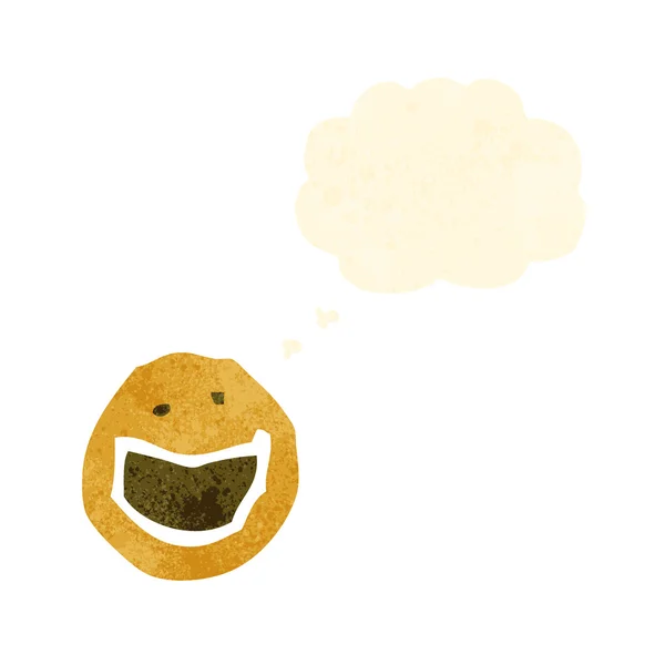 Dessin animé heureux émoticône visage — Image vectorielle