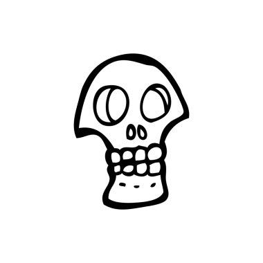 Spooky grafiti kafatası karikatür