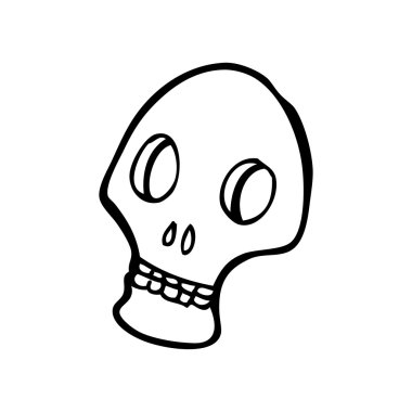 Spooky grafiti kafatası karikatür