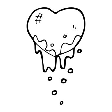 kan damlayan kalp karikatür