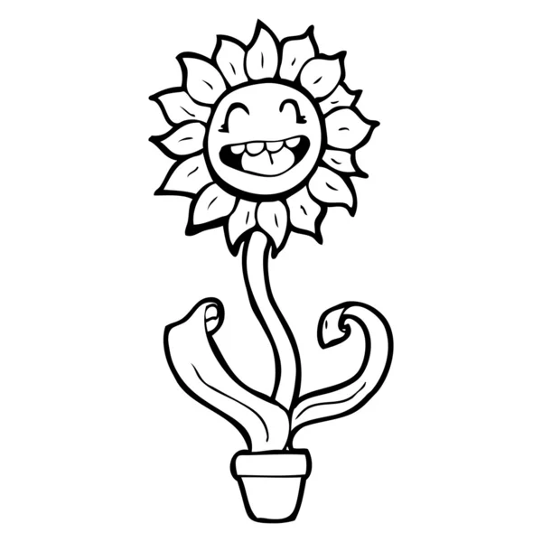Glückliche Cartoon-Blume — Stockvektor