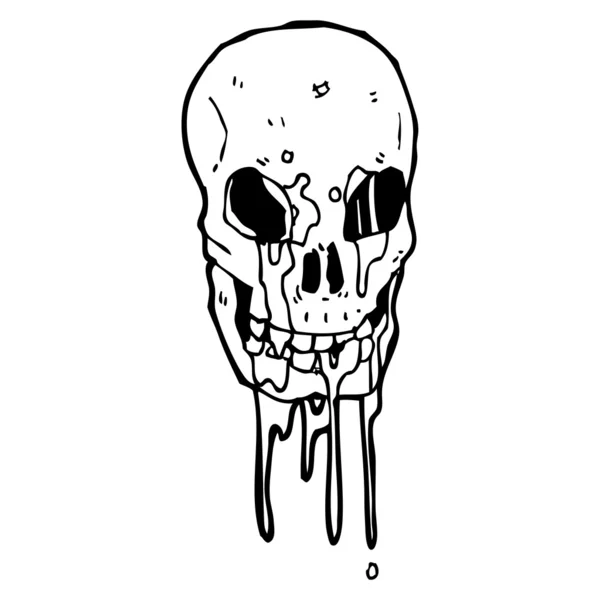 Dibujo del cráneo — Vector de stock
