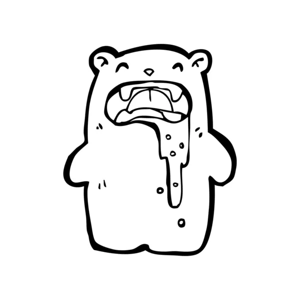 毛熊卡通幸せなカメ漫画 — 图库矢量图片
