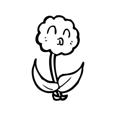 Cartoon dandelion flower