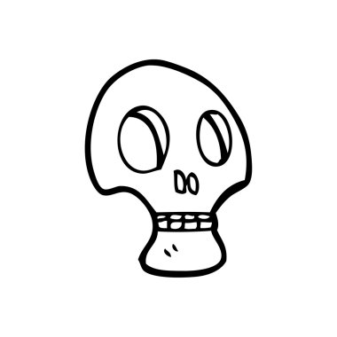 Spooky kafatası karikatür