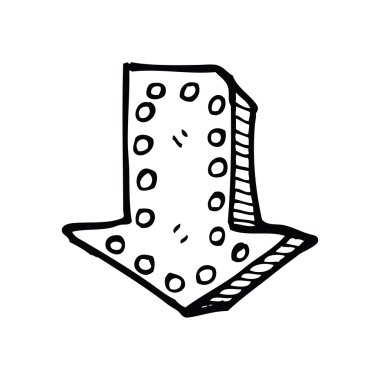 büyük ok işareti karikatür