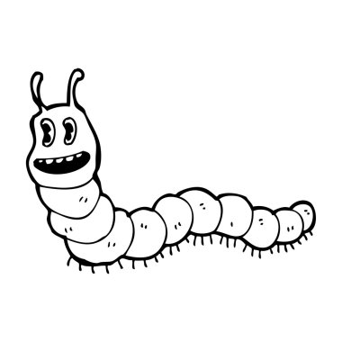 sırıtan caterpillar karikatür